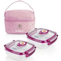 Termoizolačné púzdro + 2 hermetické misky na jedlo Pink Termoizolačné púzdro + 2 hermetické misky na jedlo Pink