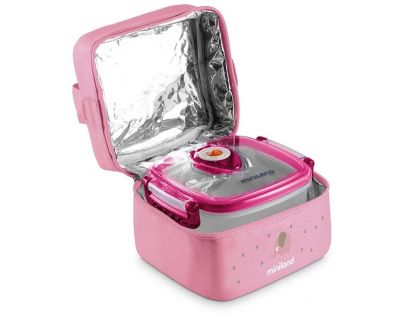 Termoizolačné púzdro + 2 hermetické misky na jedlo Pink
