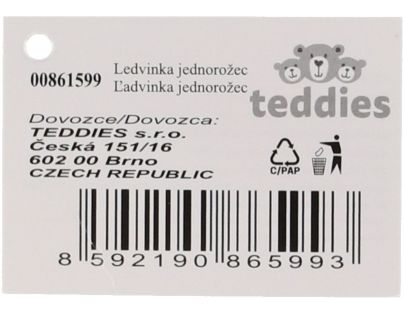 Textilná ľadvinka jednorožec 30 cm