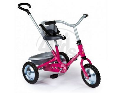 Smoby Tříkolka Zooky kovová růžová 454012