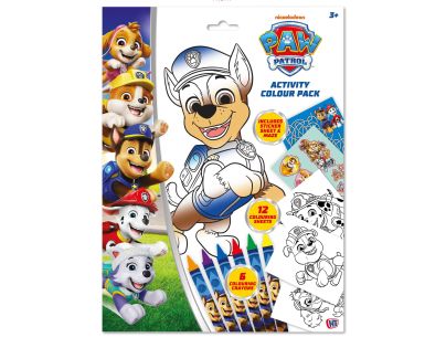 Tlapková patrola pracovné listy s farbami