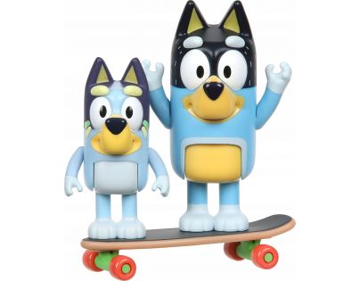 TM Toys Bluey figúrky Bluey a Bandit na skateboarde