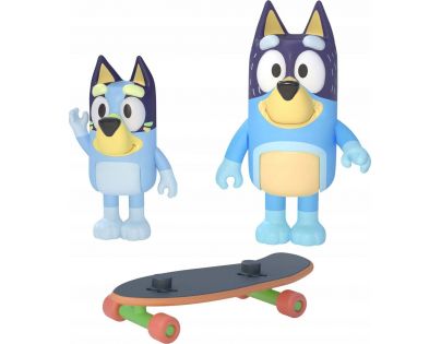 TM Toys Bluey figúrky Bluey a Bandit na skateboarde