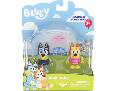 TM Toys Bluey figúrky Bluey a Bingo Čas na bazén 2 ks