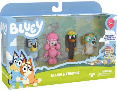 TM Toys Bluey figúrky Priatelia 4 ks