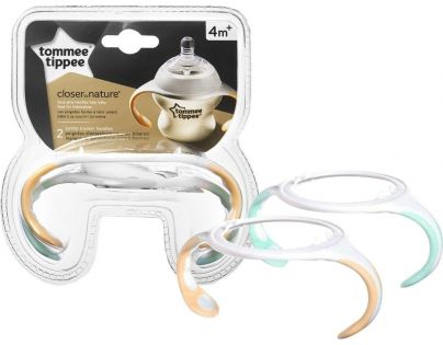 Tomme Tippee Držadlá ku dojčenským fľašiam 2ks zelenej a oranžovej