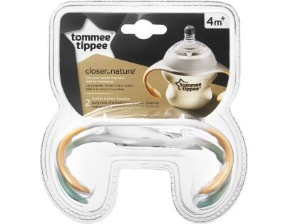 Tomme Tippee Držadlá ku dojčenským fľašiam 2ks zelenej a oranžovej
