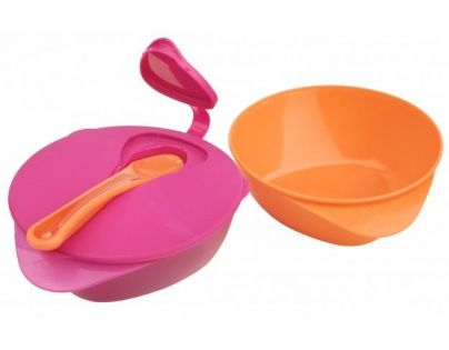 Tomme Tippee Explora Misky pro snadné nabírání 2ks - Oranžovo-růžová