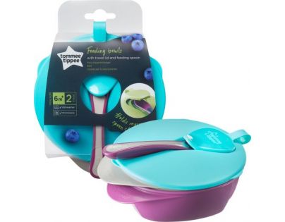 Tomme Tippee Explora Misky pre ľahké naberanie 2ks Fialovo-tyrkysová