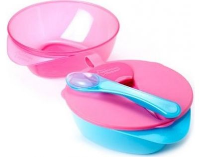 Tomme Tippee Explora Misky pre ľahké naberanie 2ks Ružovo-modrá