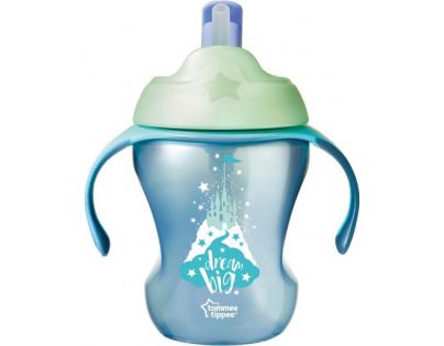 Tomme Tippee Netečúci hrnček so slamkou Explora Easy Drink 230ml 6m + zelený so zámkom
