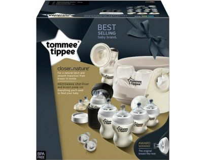 Tomme Tippee Sada dojčenských fľaštičiek C2N so sterilizátorom a odsávačkou