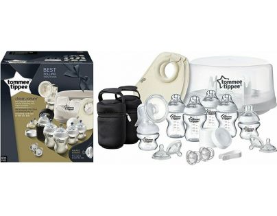 Tomme Tippee Sada dojčenských fľaštičiek C2N so sterilizátorom a odsávačkou