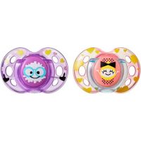 Tomme Tippee Šidítko C2N silikon Fun 2ks 6-18m fialový a červený Tomme Tippee Šidítko C2N silikon Fun 2ks 6-18m fialový a červený