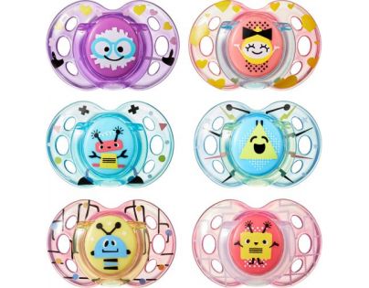 Tomme Tippee Cumlík C2N silikón Fun 2ks 6-18m modré