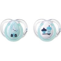 Tomme Tippee Šidítko C2N silikon Night 2ks 0-6m tyrkysový a modrý kroužek Tomme Tippee Šidítko C2N silikon Night 2ks 0-6m tyrkysový a modrý kroužek