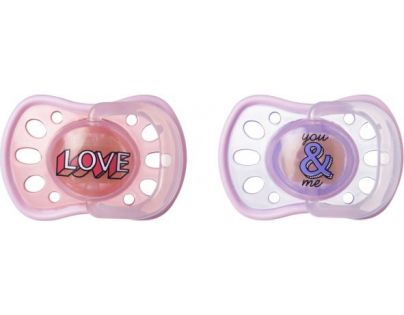Tomme Tippee Cumlík s mäkkým okrajom latex 2 ks 6-18m basic ružové