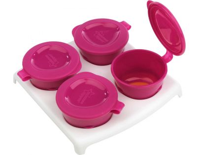 Tommee Tippee Explora Nádobky do mrazáku 4ks - Růžová