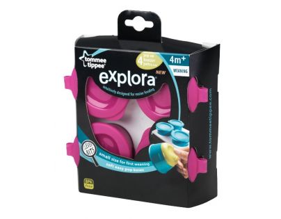Tommee Tippee Explora Nádobky do mrazáku 4ks - Růžová