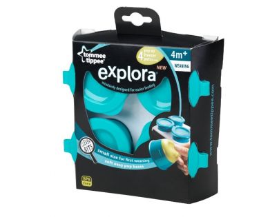 Tommee Tippee Explora Nádobky do mrazáku 4ks - Tyrkysová