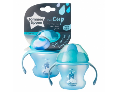Tommee Tippee Explora Netečúci hrnček First Cup 150ml 4m + tyrkysová
