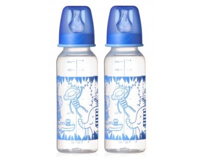 TOMMEE TIPPEE Dojčenská fľaša 2 ks 250ml 3m + Basic