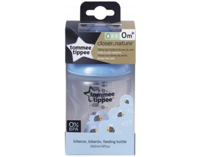Tommee Tippee Dojčenská fľaša C2N 0 m+ 260 ml Včielky