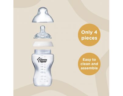 Tommee Tippee Kojenecká láhev C2N 2ks 260ml 0m+ panda