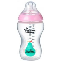 Tommee Tippee Kojenecká láhev C2N 340ml 3m+ sv. růžová Tommee Tippee Kojenecká láhev C2N 340ml 3m+ sv. růžová