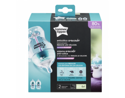 Tommee Tippee Dojčenská fľaša C2N Anti-Colic 260 ml 0 m+ 2ks