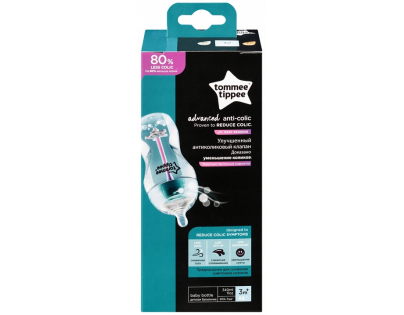 Tommee Tippee Dojčenská fľaša C2N Anti-Colic 340ml 3m +