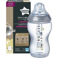 Tommee Tippee Kojenecká láhev C2N 340 ml 3 m+ sivá so sovičkami 2