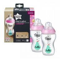 Tommee Tippee Kojenecká láhev C2N růžová 2ks 340ml 3m+ Tommee Tippee Kojenecká láhev C2N růžová 2ks 340ml 3m+