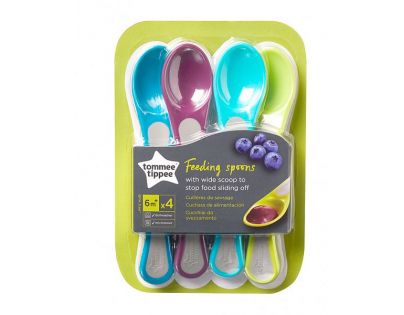 Tommee Tippee Lyžičky na kŕmenie široké od 6 mesiacov 4 ks
