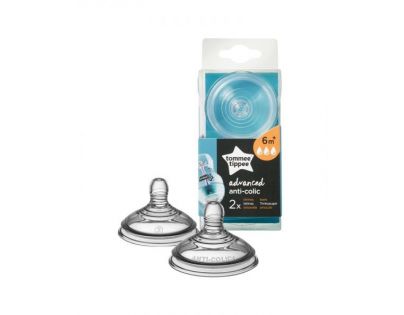 Tommee Tippee Náhradné cumlíky C2N Anti-Colic rýchly prietok 2 ks 6 m+