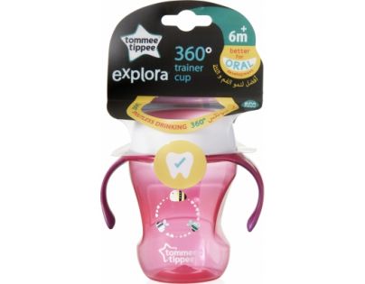 Tommee Tippee netekoucí hrneček 360 230ml růžová