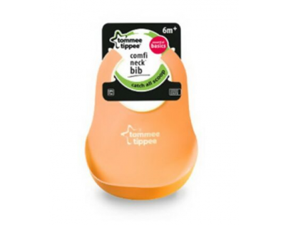 Tommee Tippee Plastový podbradník basic oranžový