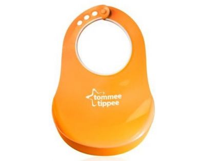Tommee Tippee Plastový podbradník basic oranžový