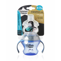 Tommee Tippee Prechodový hrnček s cumlíkom a náustkom modrá 150 ml 4 m+ modrý 2