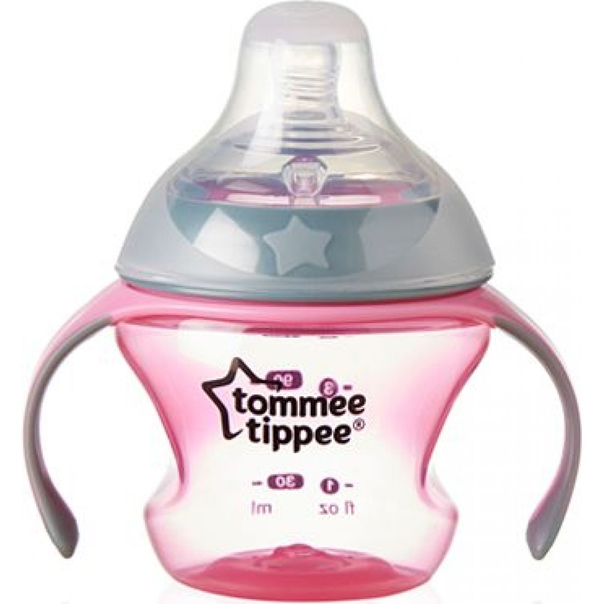 Tommee Tippee přechodový hrnek se savičkou a pítkem růžová 150ml