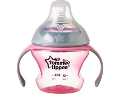 Tommee Tippee přechodový hrnek se savičkou a pítkem růžová 150ml