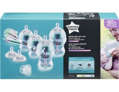 Tommee Tippee Sada dojčenských fľaštičiek C2N Anti-colic s kefou 422609TT