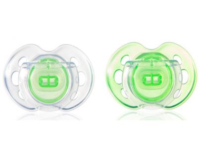 Tommee Tippee Šidítko C2N silikon Air Style 2ks 0-6m - Zelená