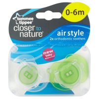 Tommee Tippee Šidítko C2N silikon Air Style 2ks 0-6m - Zelená 2
