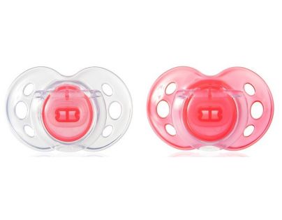 Tommee Tippee Cumlík CTN silikón Air Style 2ks 6-18m-ružové