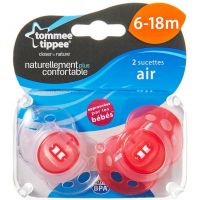 Tommee Tippee Cumlík CTN silikón Air Style 2ks 6-18m-ružové 2