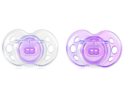 Tommee Tippee Šidítko C2N silikon Air Style 2ks 6-18m - Fialová