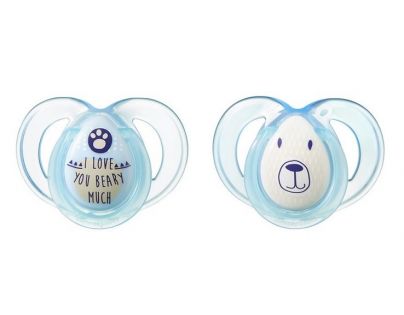 Tommee Tippee šidítko C2N silikon night time 2ks modrá