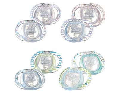 Tommee Tippee Šidítko C2N silikon STYLE 2ks 0-3 m