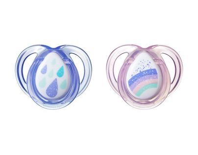 Tommee Tippee Cumlík CTN silikon Any Time 2ks 0-6m Fialový-Ružový